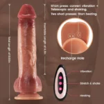 Realistic Heated Dildo with 9 Vibration Modes & 3 Thrusting Actions – 8.66 Inch Silicone Toy - Image 4