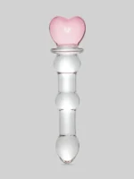 Lovehoney Beaded Heart Sensual Glass Dildo 6 Inch - Image 4