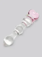 Lovehoney Beaded Heart Sensual Glass Dildo 6 Inch - Image 5