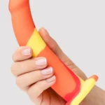 Lovehoney Curved Silicone Suction Cup Dildo 7 Inch Orange