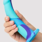 Lovehoney Curved Silicone Suction Cup Dildo 7 Inch Blue