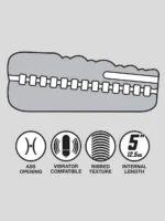 THRUST Pro Mini Andi Super Ribbed Pocket Ass 7.2oz - Image 4